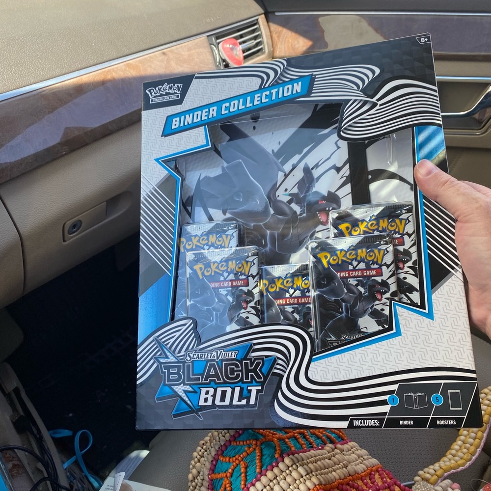 Pokemon Black Bolt Binder Collection with Blue Accents